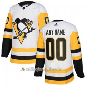 Män Ishockey Pittsburgh Penguins Tröja med eget tryck Adidas 2017-2018 Vit Authentic